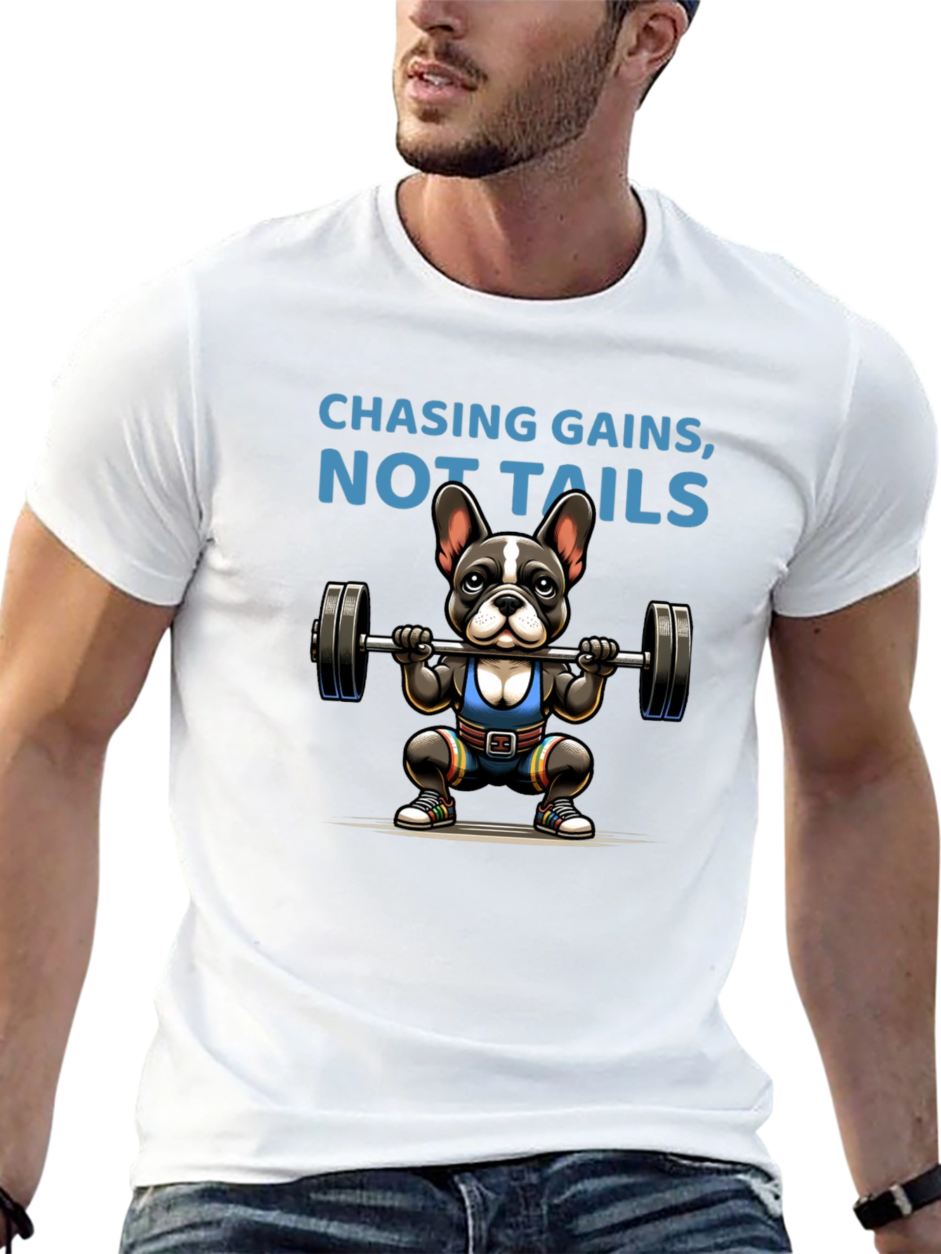 Chasing Gains Dog Graphic T-Shirt