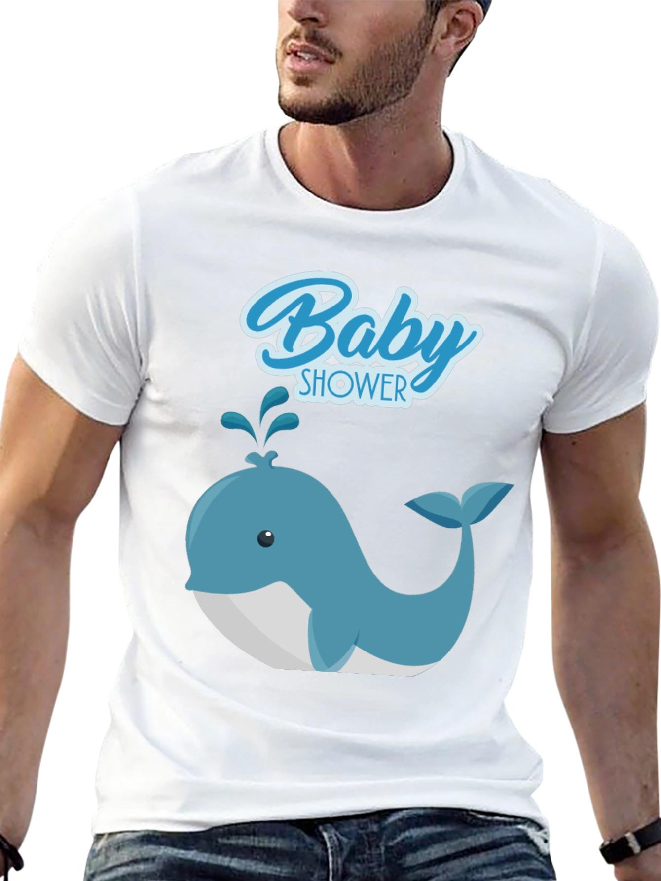 Baby Shower Whale Graphic Tee - Soft Cotton T-Shirt