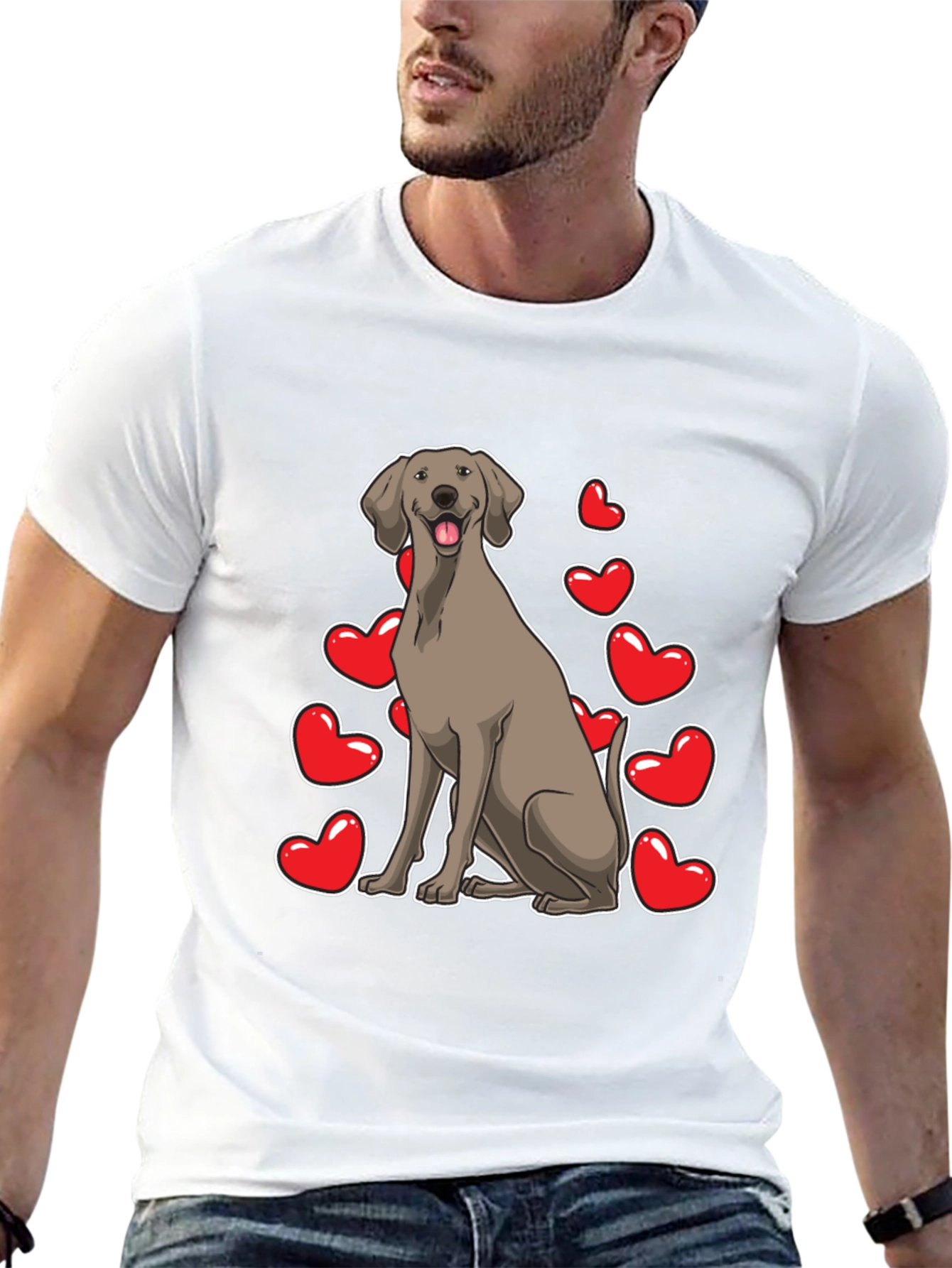 Cute Dog Hearts T-Shirt – Adorable Dog Lover Graphic Tee Gift