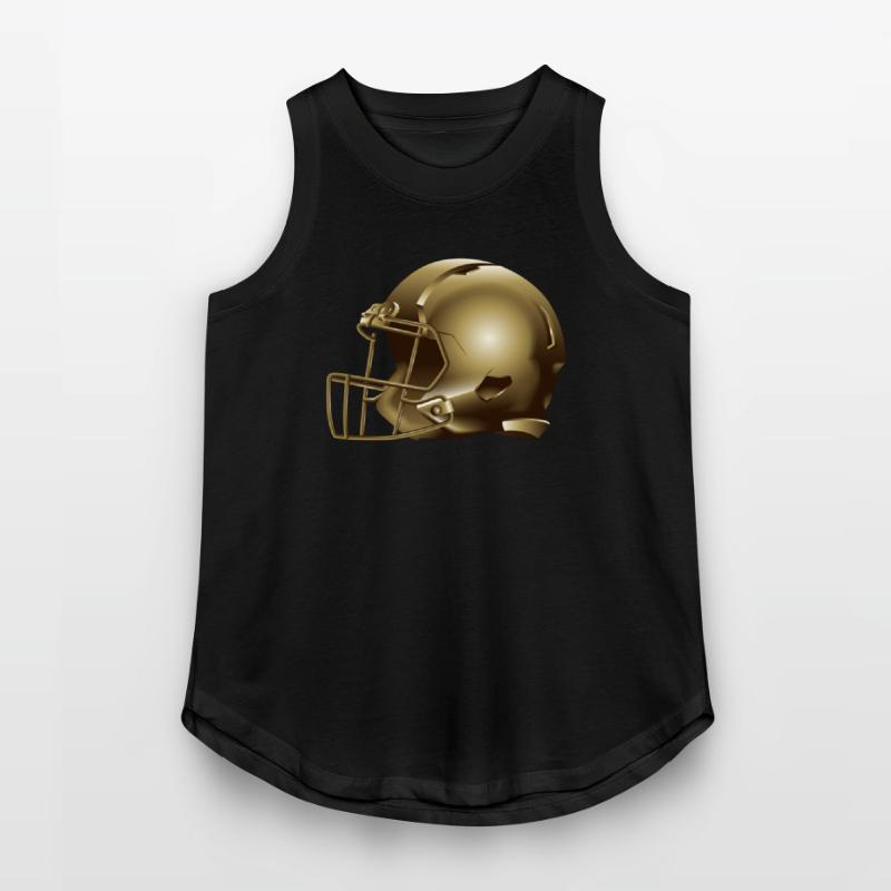 golden american football helmet