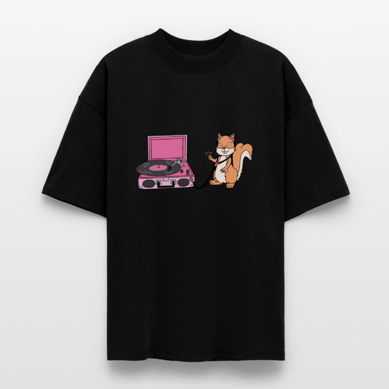 Groovy Squirrel Listening To Music DK - Pink