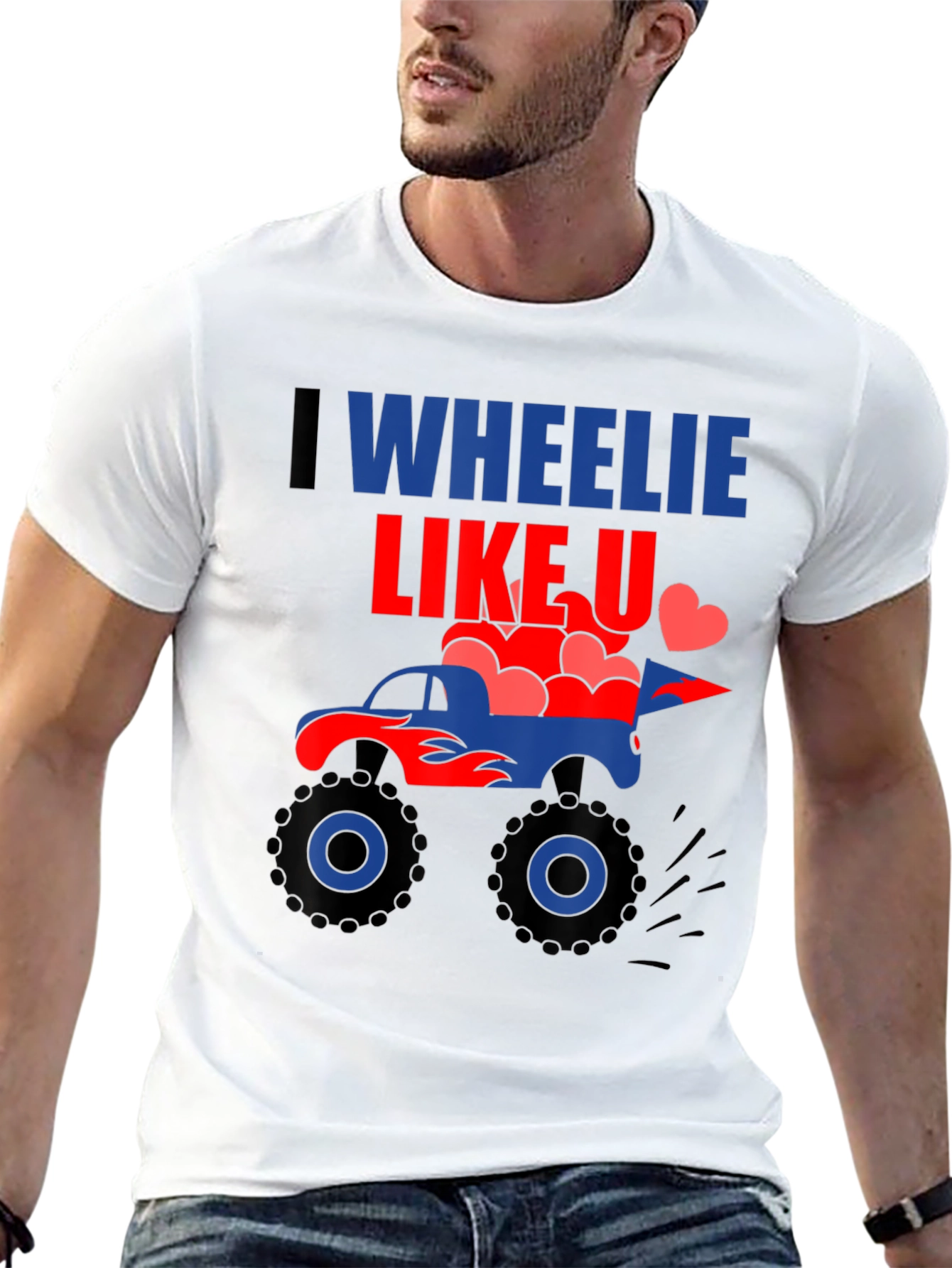 I Wheelie Like U Monster Truck Graphic Tee