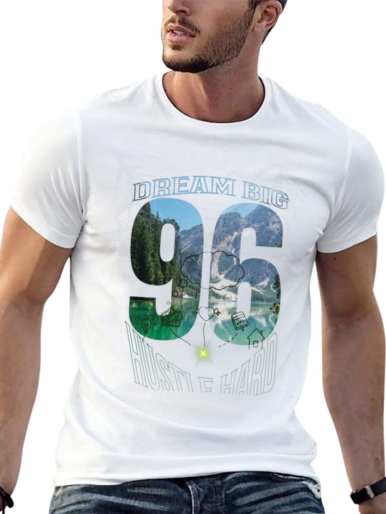 Dream Big Hustle Hard Graphic T-Shirt