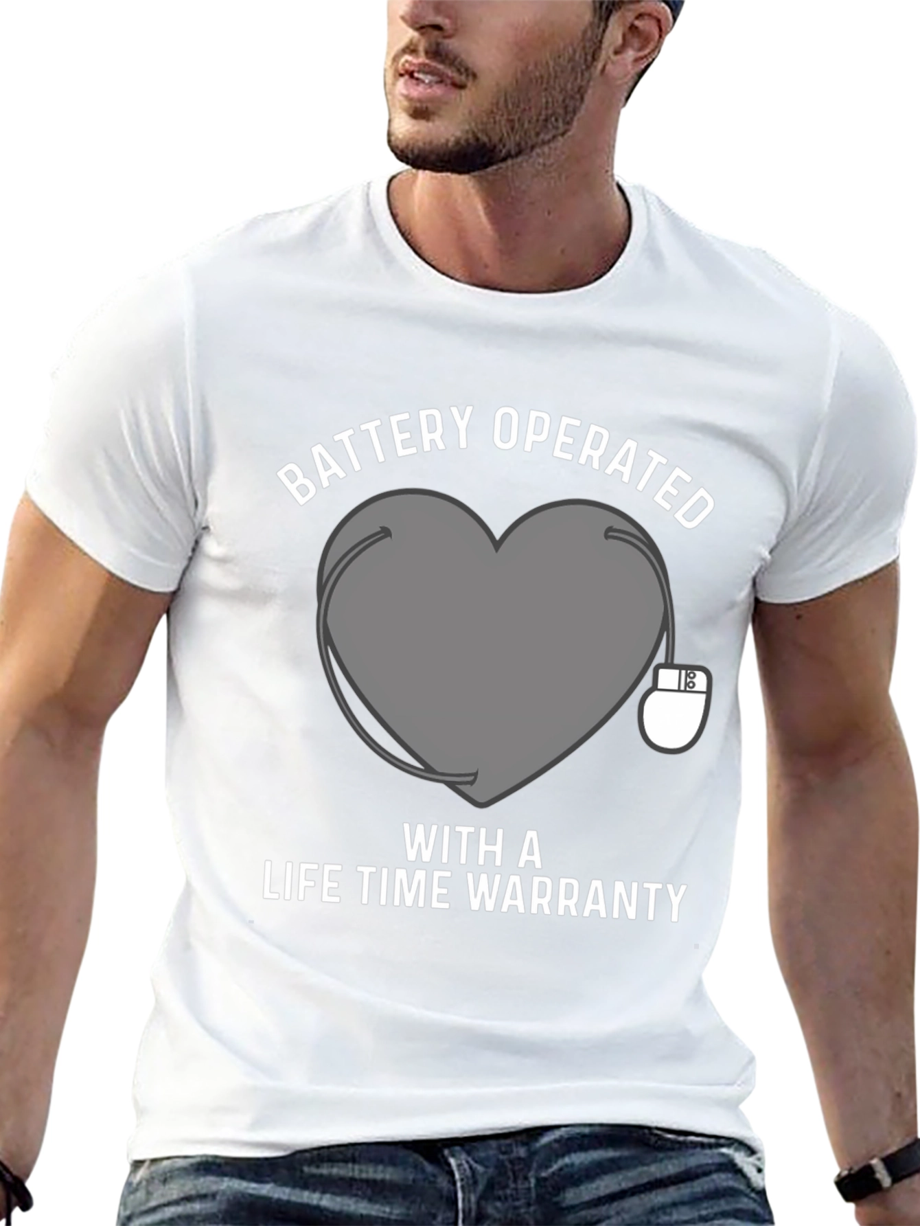 Battery Operated Heart Funny T-Shirt