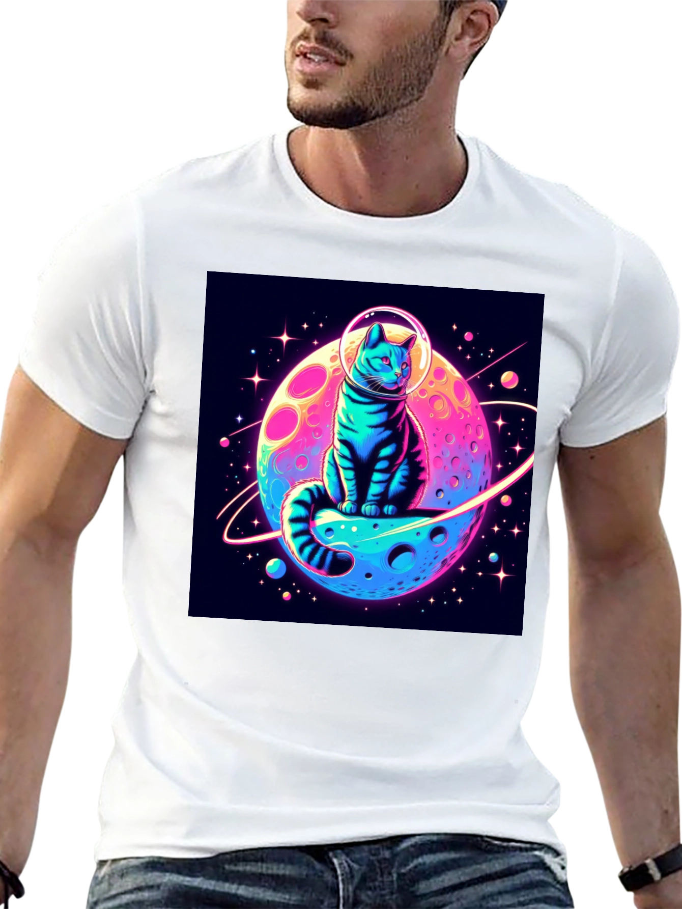 Cosmic Cat T-Shirt - Space Adventure Tee