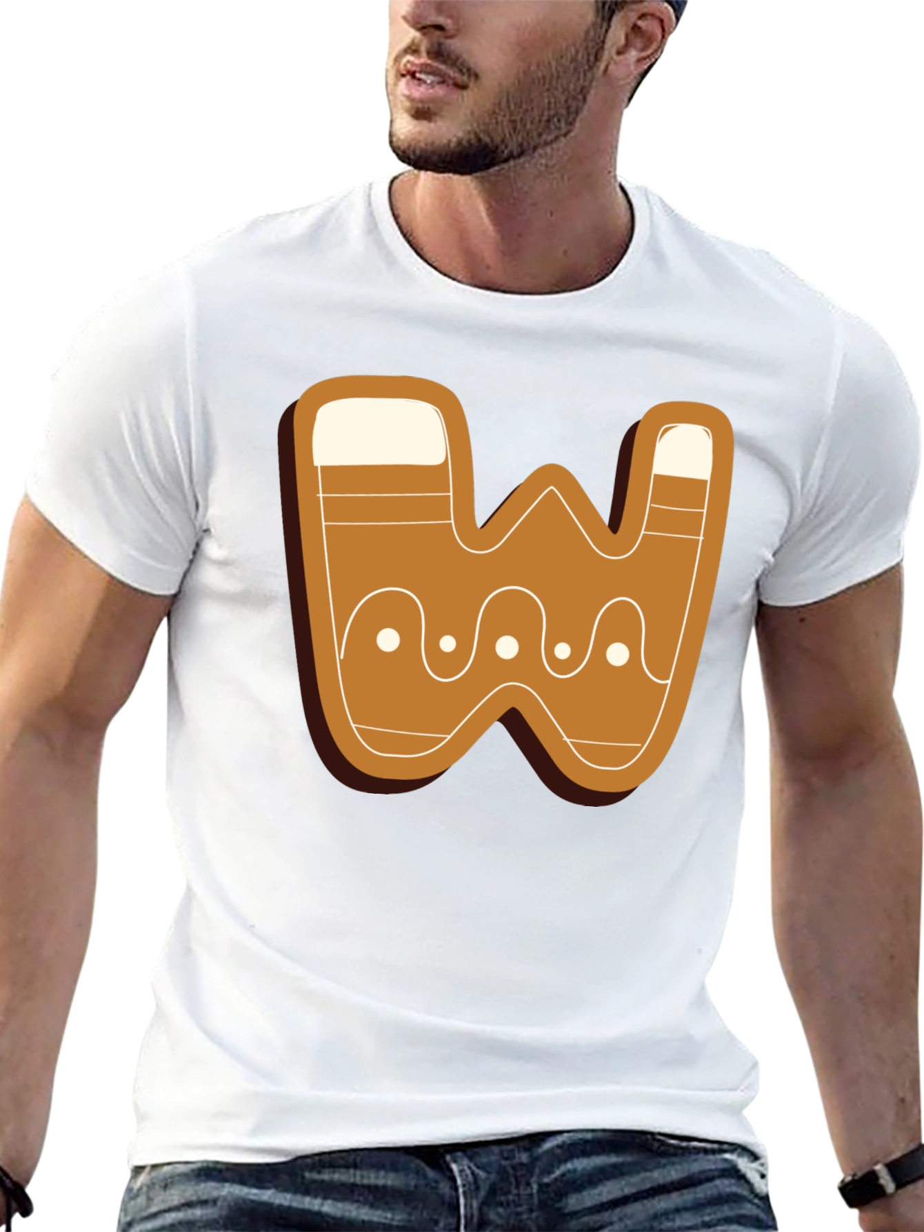 Gingerbread Letter W T-Shirt