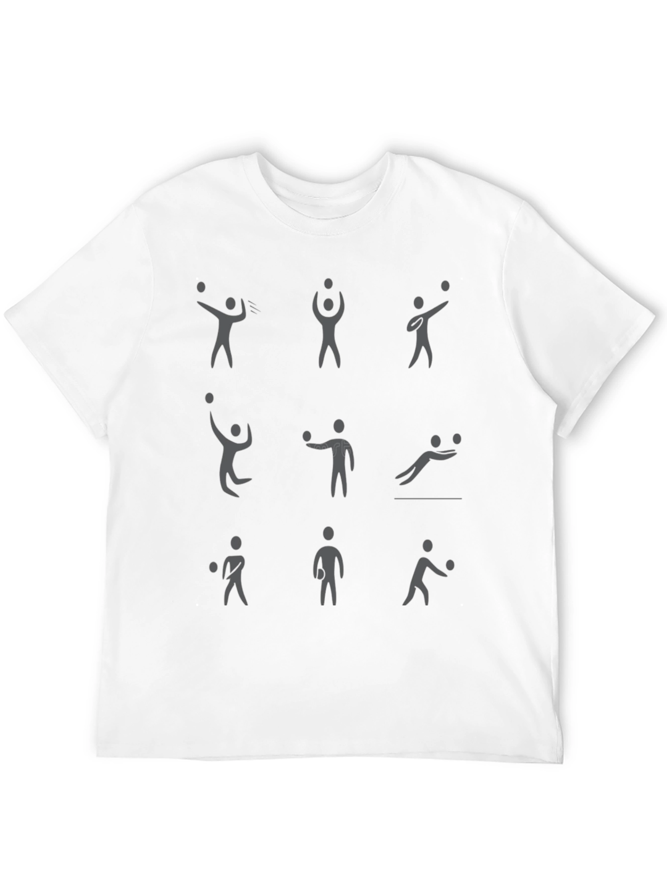 Stick Figure Juggling T-Shirt - Black