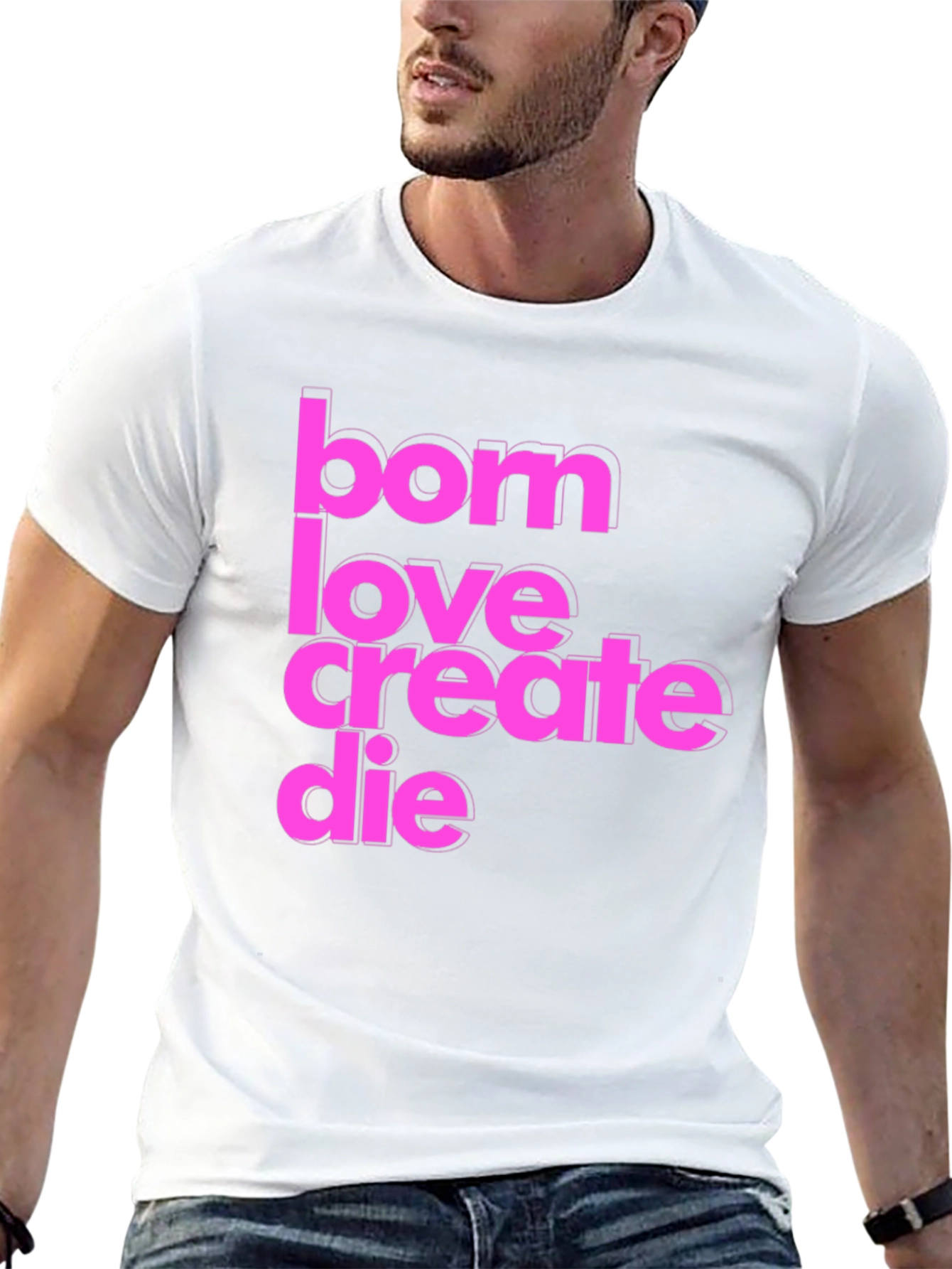 Born Love Create Die Graphic Tee - Black
