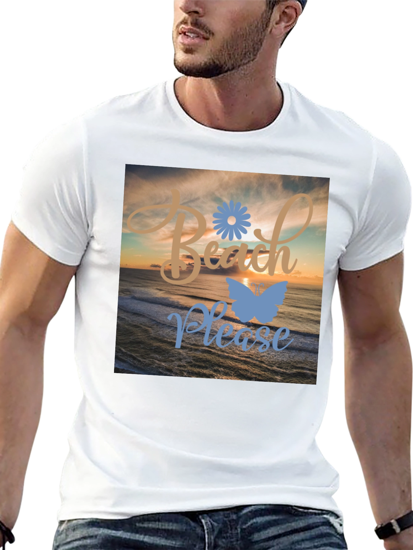 Beach Please Graphic T-Shirt
