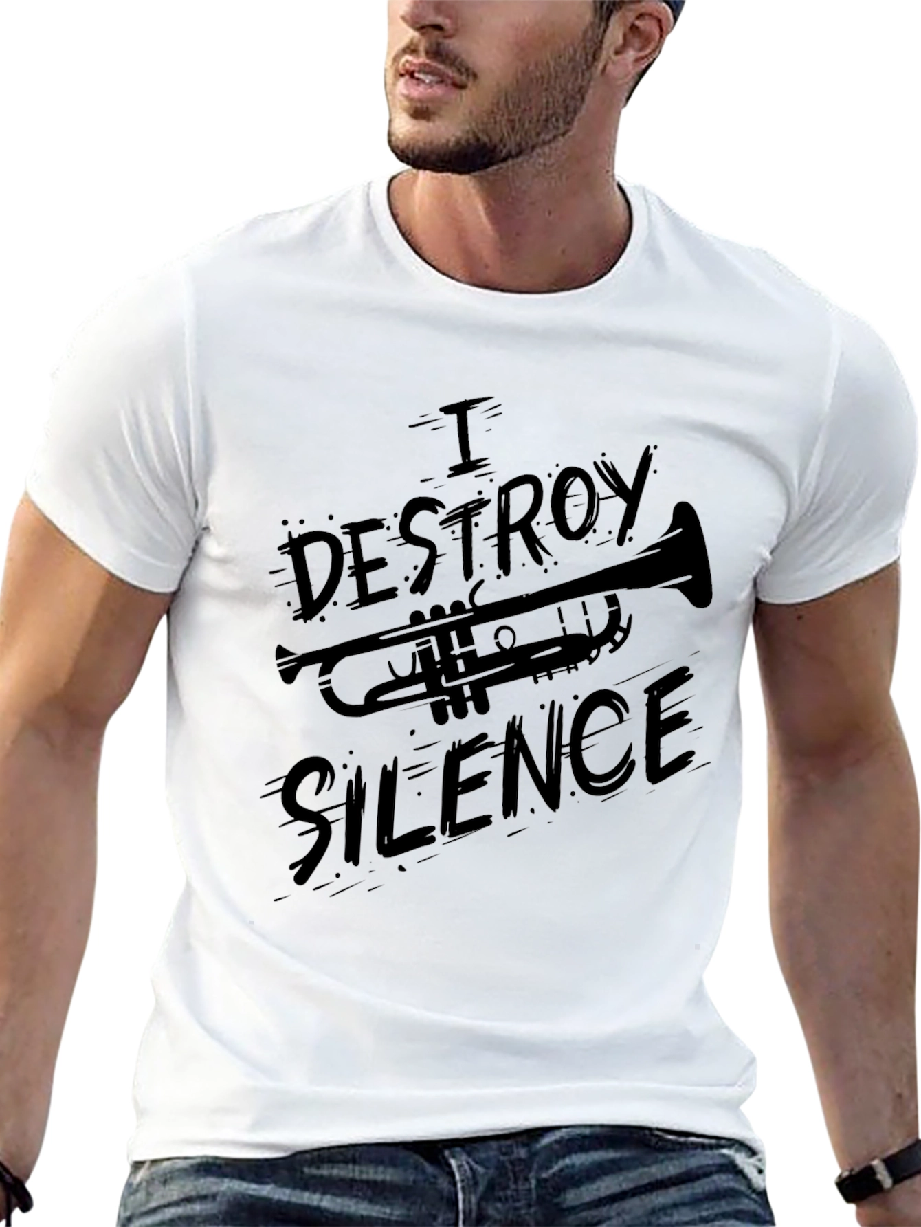 I Destroy Silence Trumpet T-Shirt