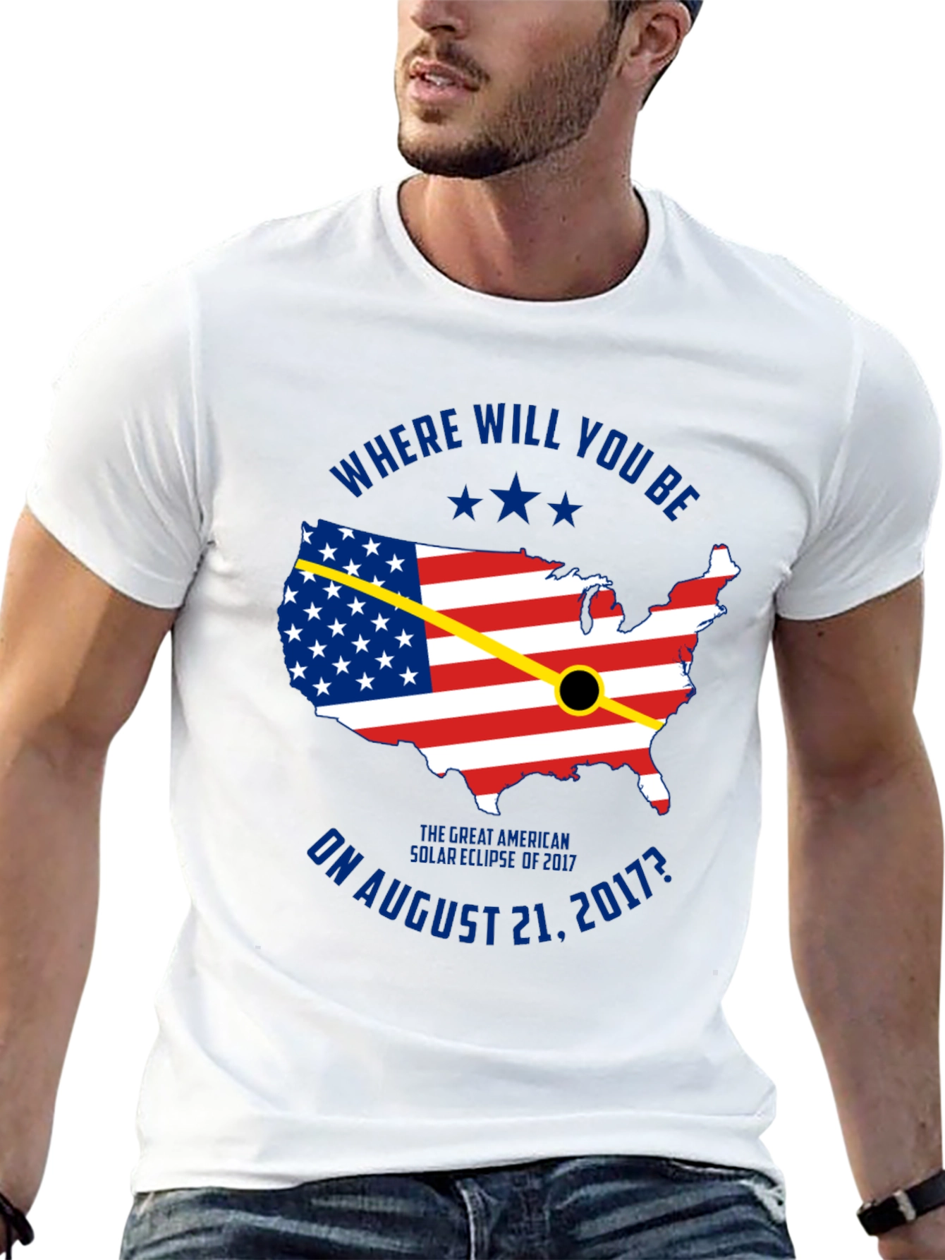Solar Eclipse 2017 USA Map T-Shirt