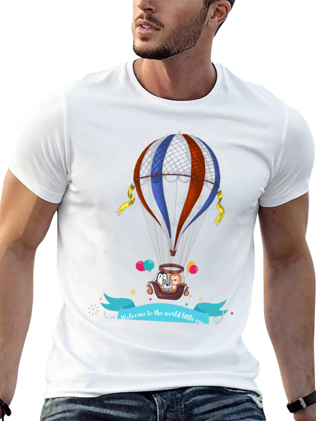 Hot Air Balloon Animal Graphic Tee
