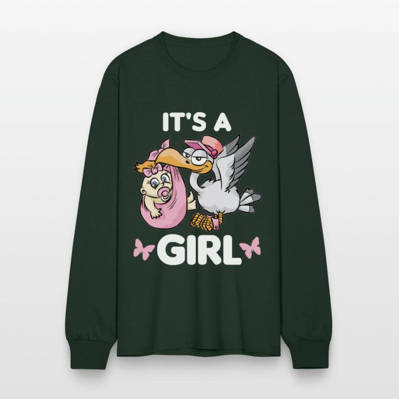 IT S A GIRL Stork Baby Binkie Birth Daughter Love