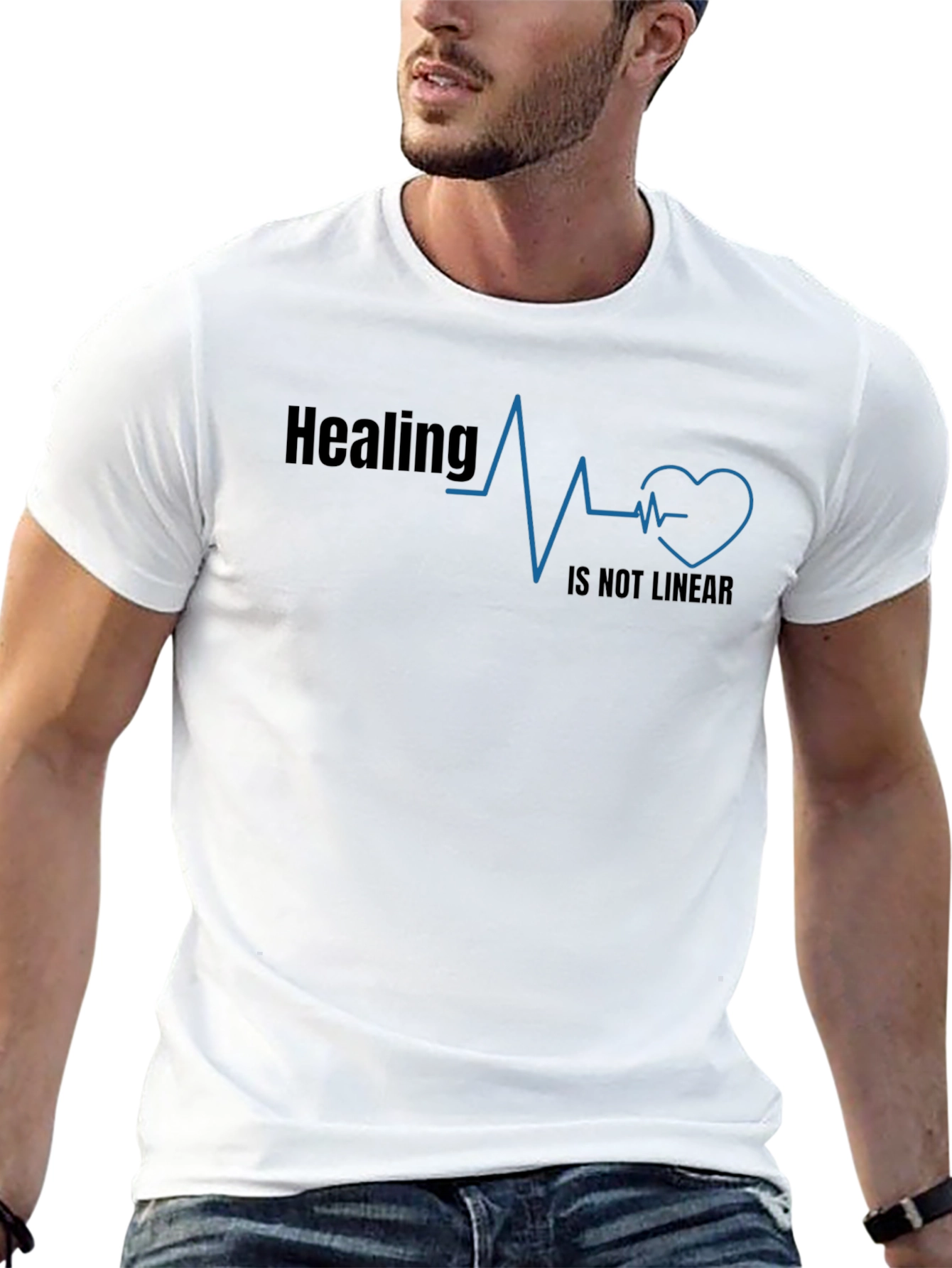 Healing is Not Linear T-Shirt - Heartbeat Design