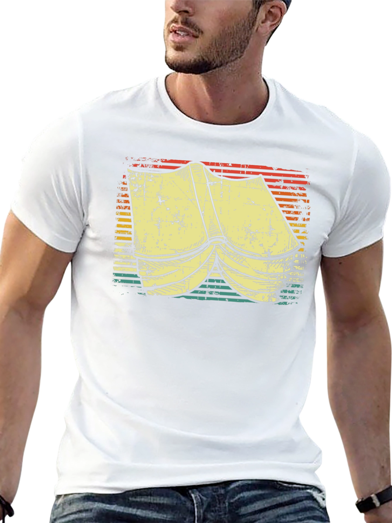 Retro Tent Graphic Tee - Camping Adventure Shirt