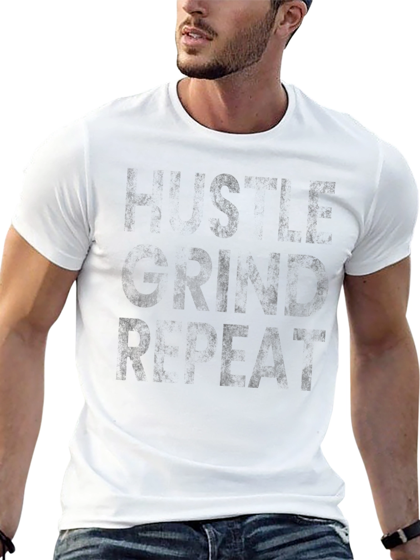 Hustle Grind Repeat Black T-Shirt