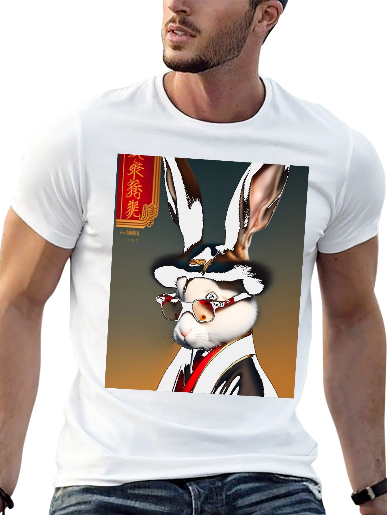 Rabbit Art Graphic T-Shirt