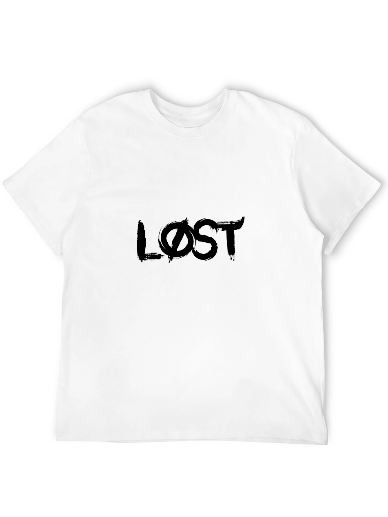 Lost Graphic Print Black T-Shirt