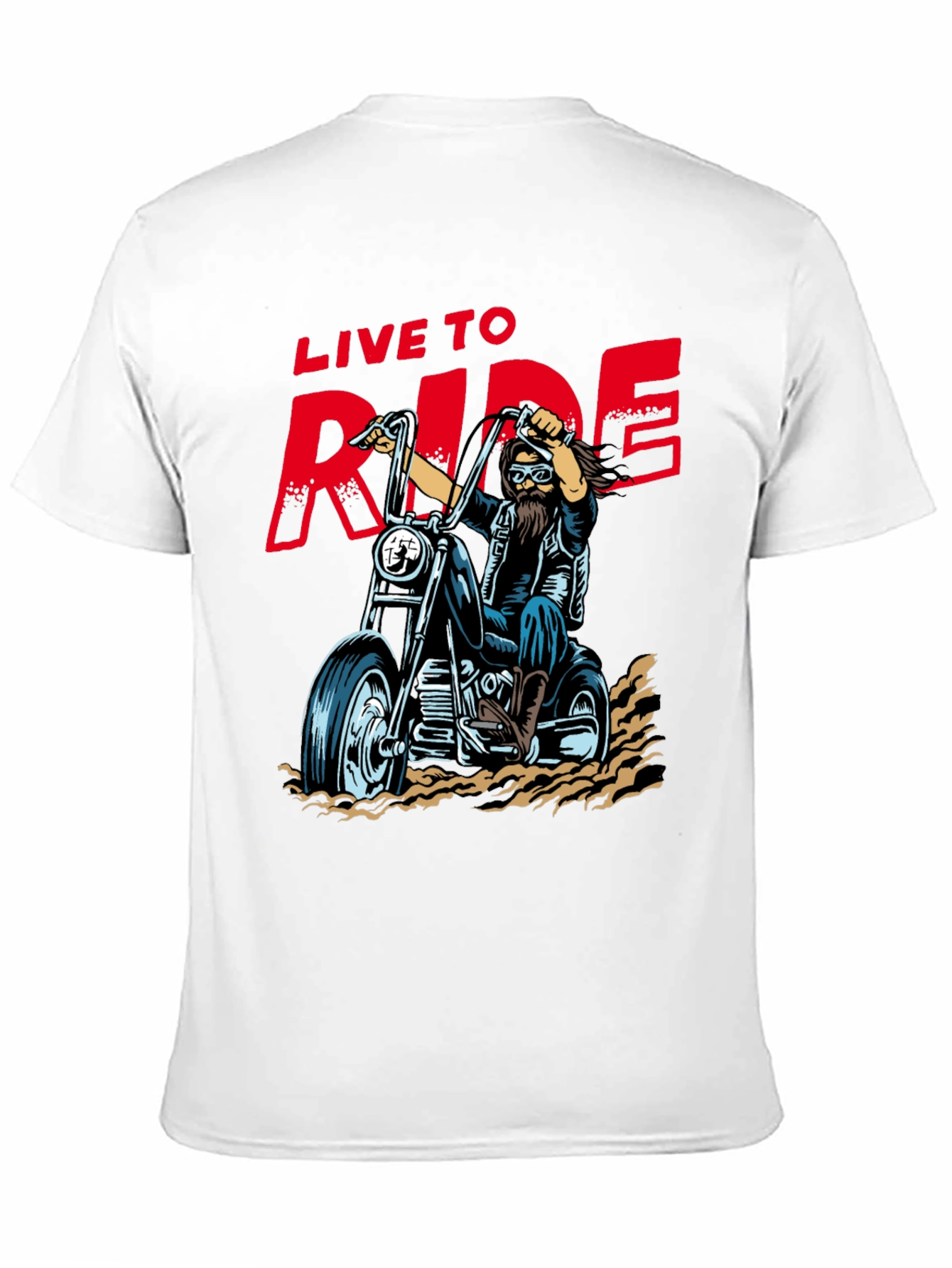 Live to Ride Biker T-Shirt - Black