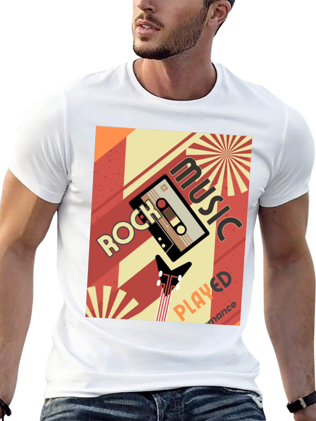 Retro Rock Music Cassette Tape Graphic Tee