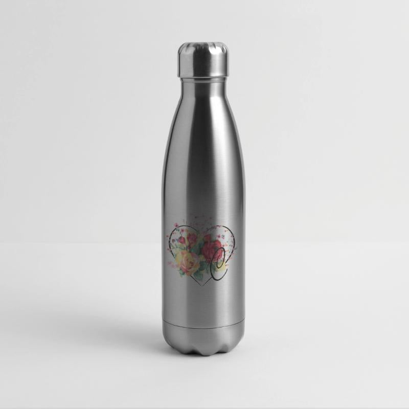 Letter C Monogram Floral Roses Heart