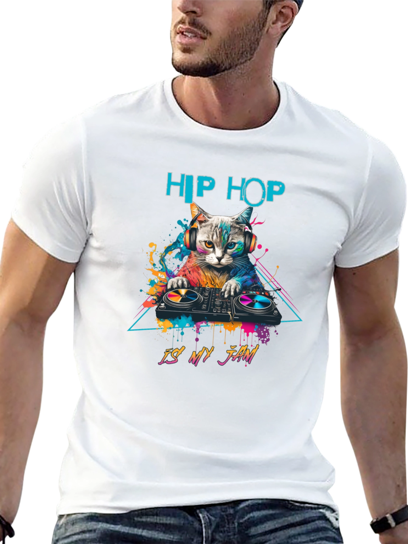 Hip Hop Cat DJ T-Shirt - Is My Jam