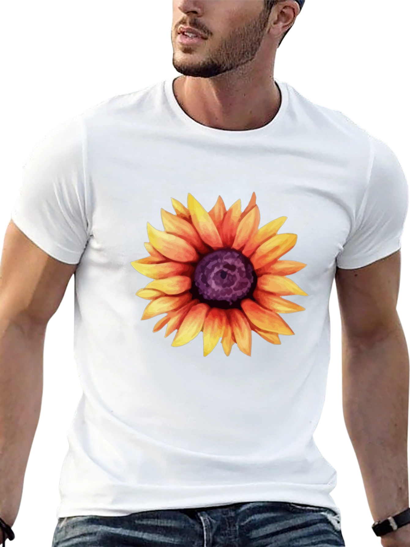 Sunflower Graphic T-Shirt - Casual Style