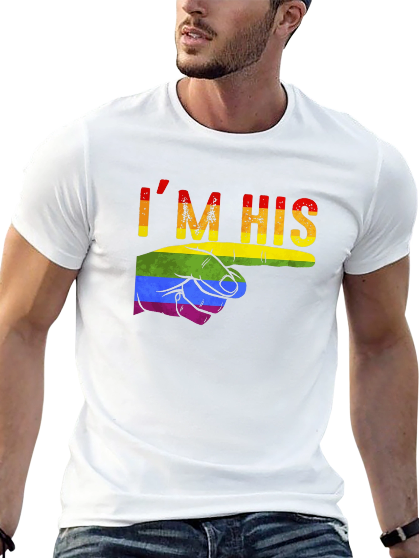 Im His Pride T-Shirt LGBT Gay Love Tee