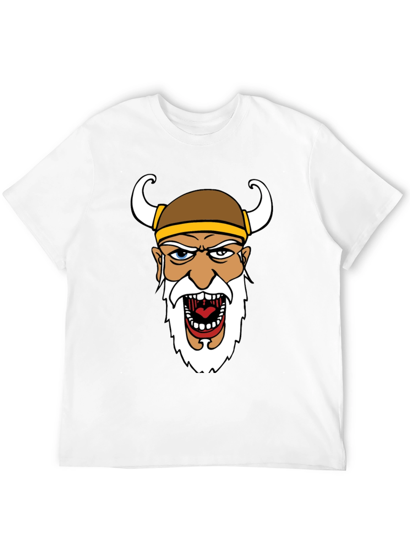 Viking Cartoon Graphic Black T-Shirt