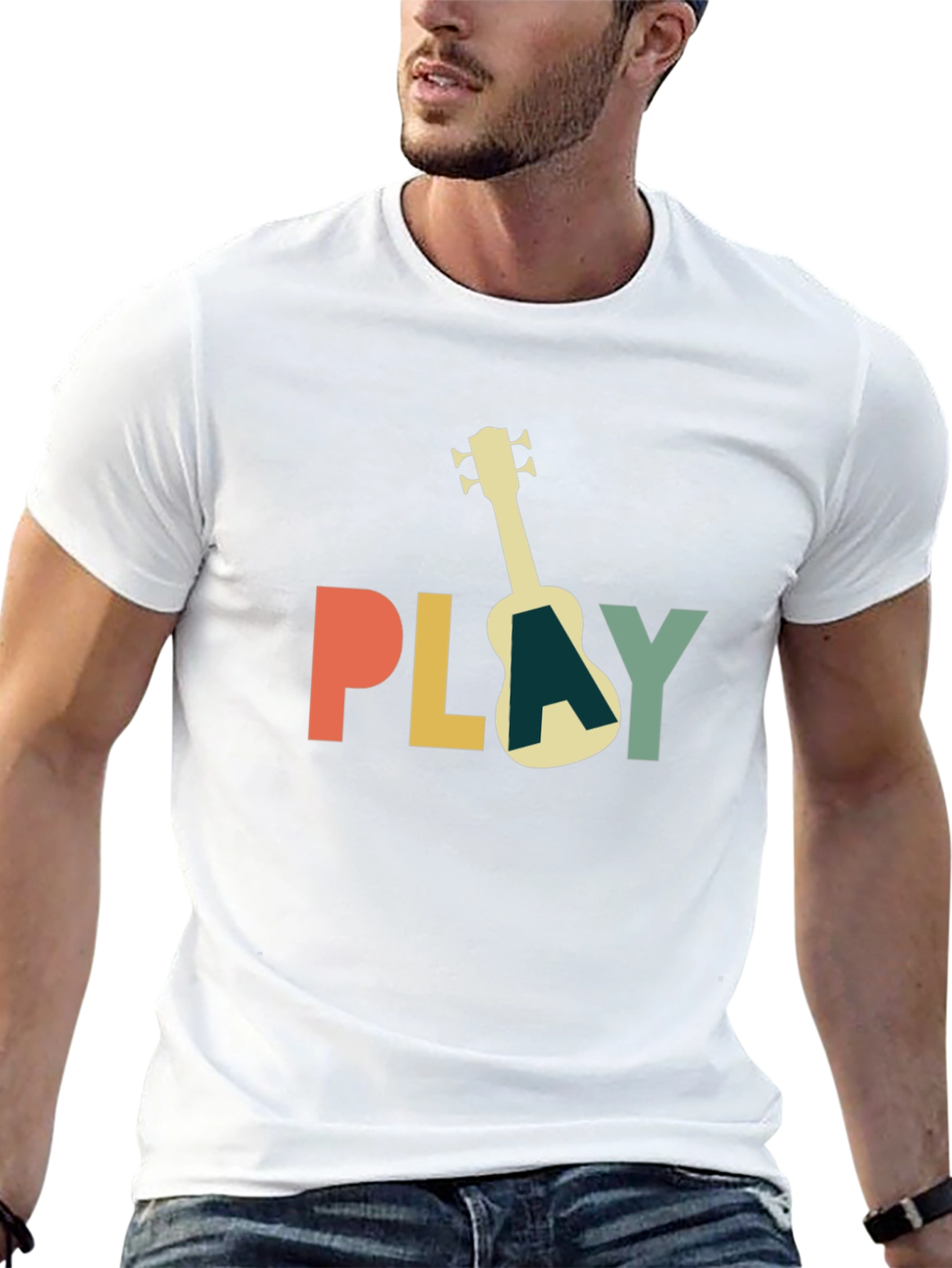 Play Ukulele Black T-Shirt - Music Lover Tee