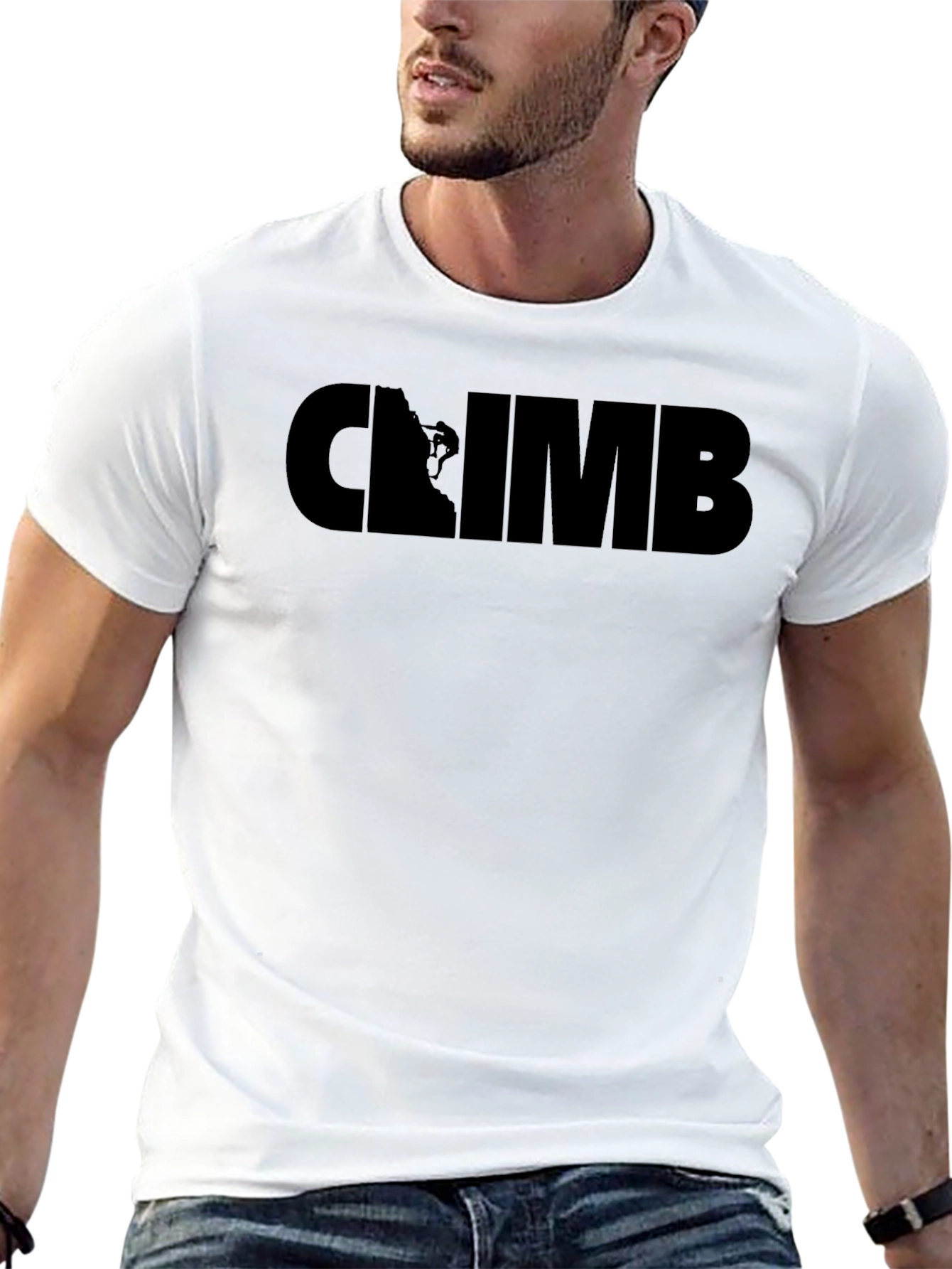 Climb Graphic T-Shirt - Black Rock Climbing Tee