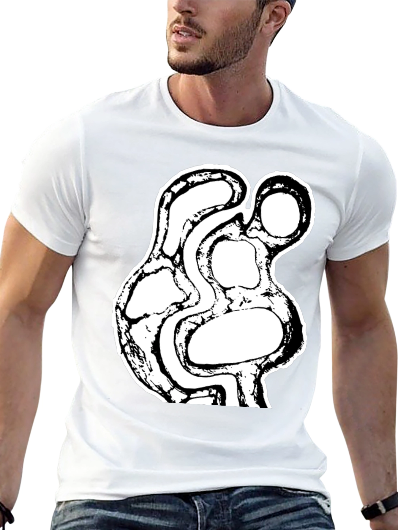Abstract Art Graphic Black T-Shirt