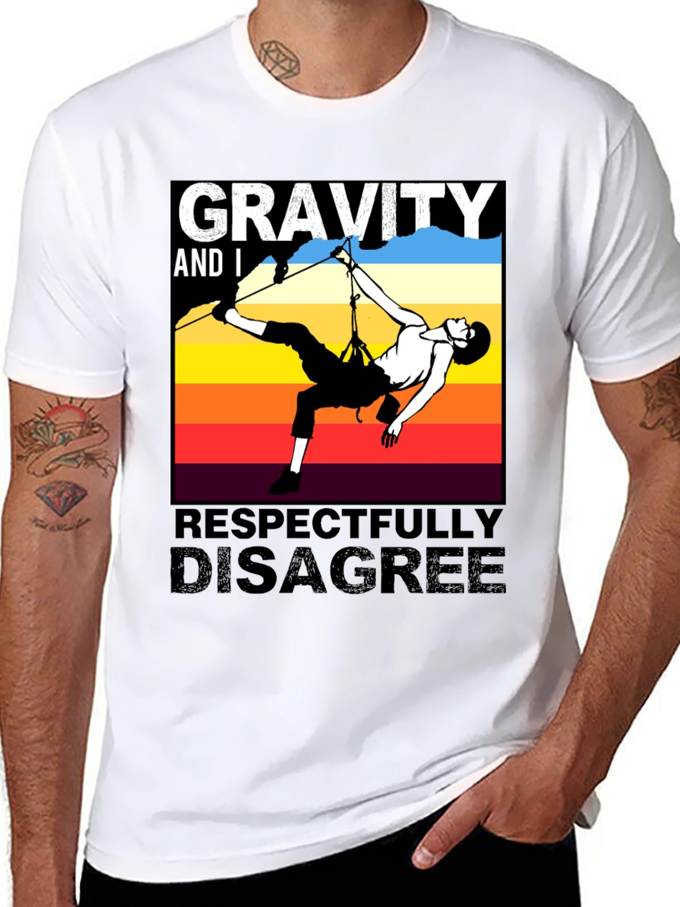 Gravity Disagree Climber T-Shirt - Black