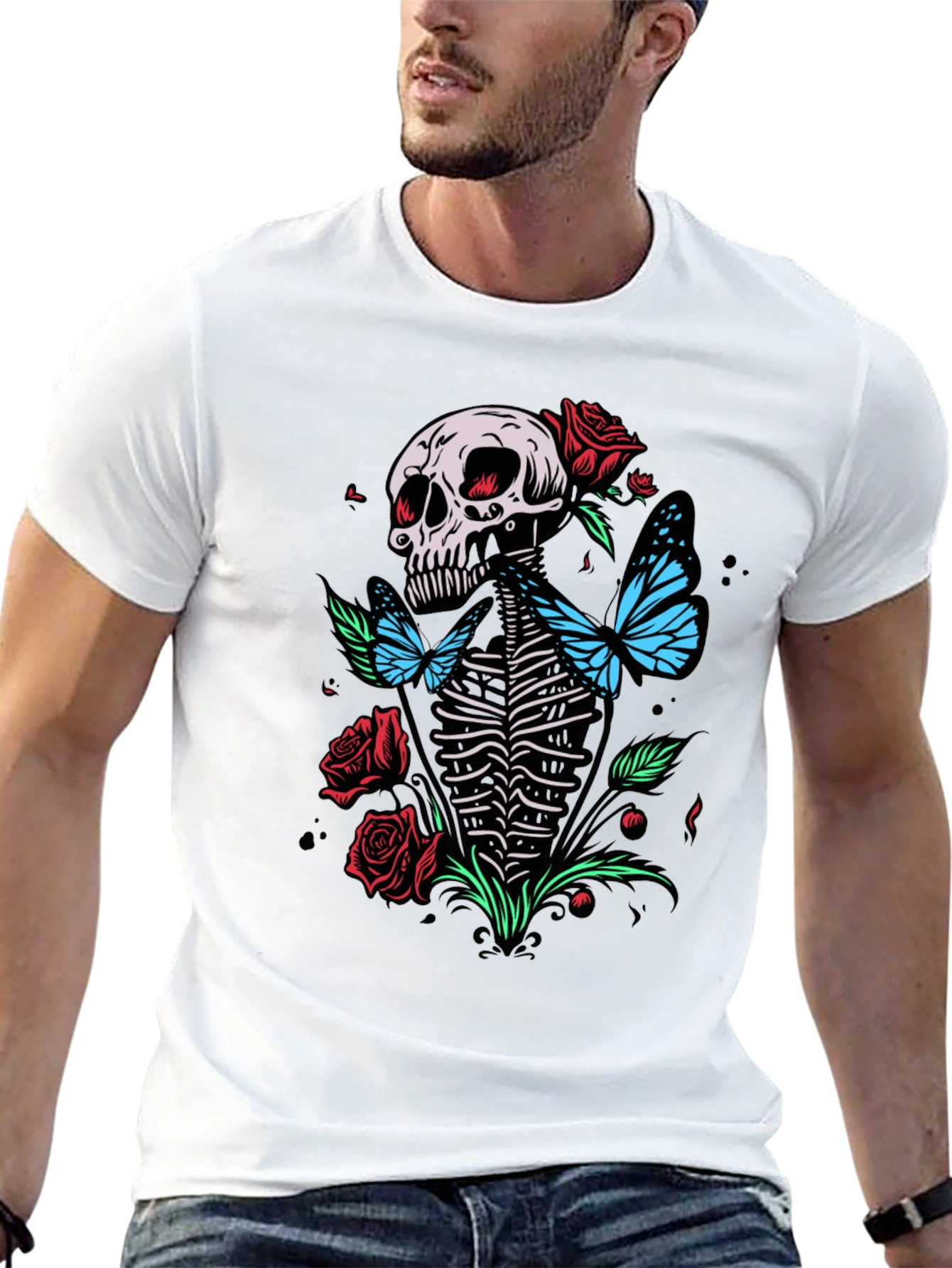 Skull & Butterfly Graphic Tee
