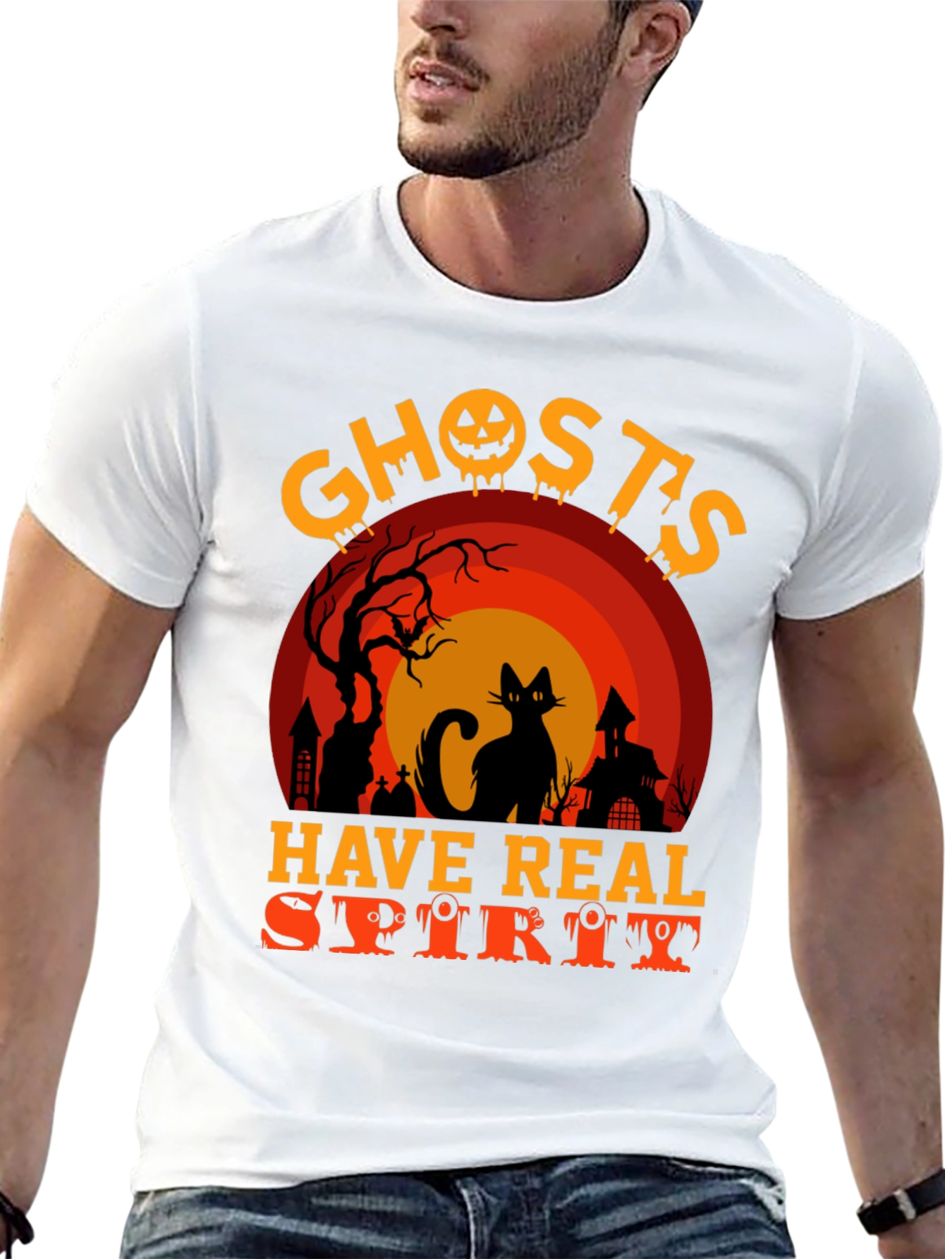 Halloween Ghosts Have Real Spirit Graphic T-Shirt
