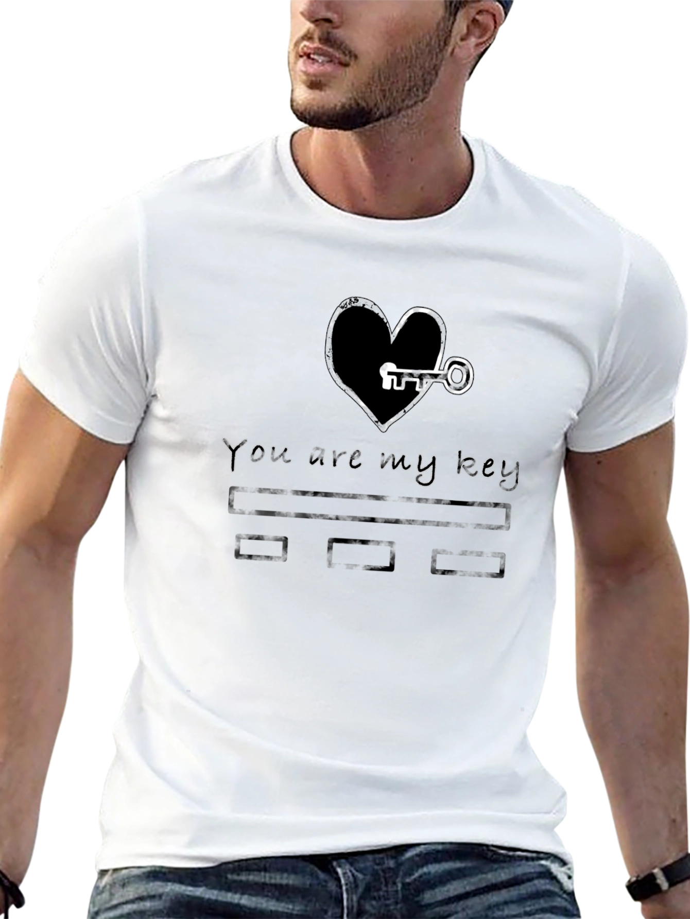 You are my key black tee shirt