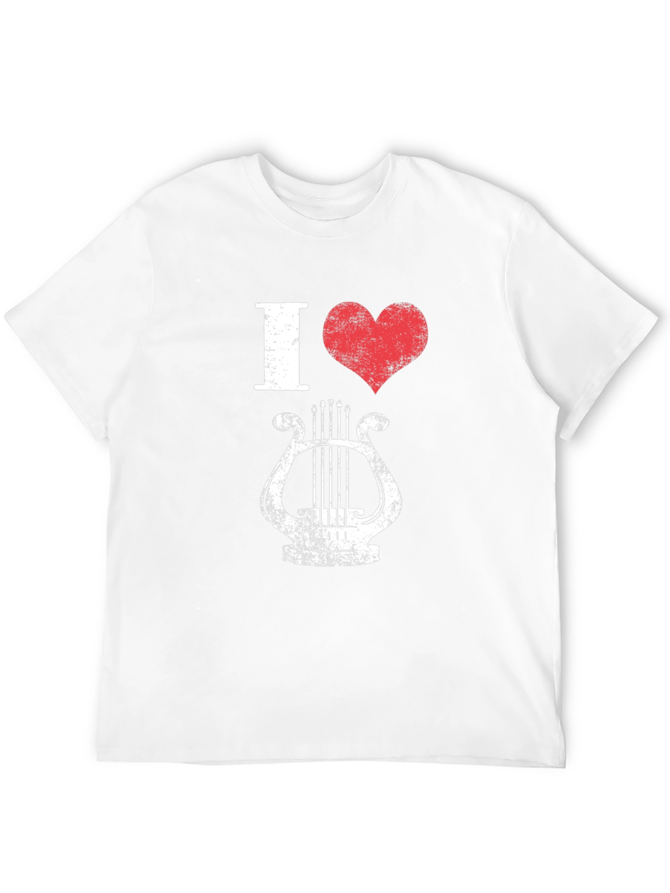 I Heart Lyre T-Shirt - Distressed Print