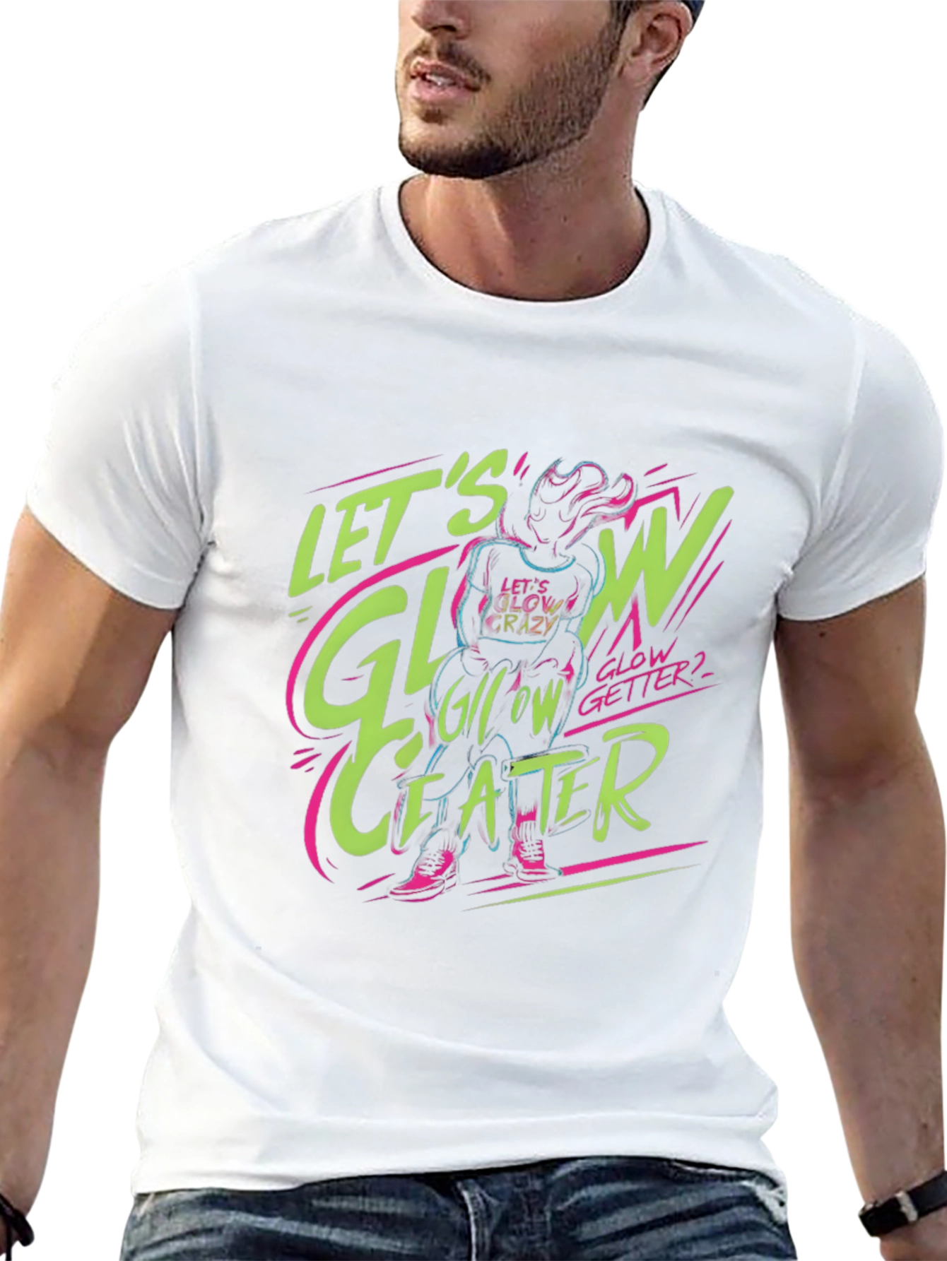 Glow Getter Graphic Tee - Trendy Black T-Shirt