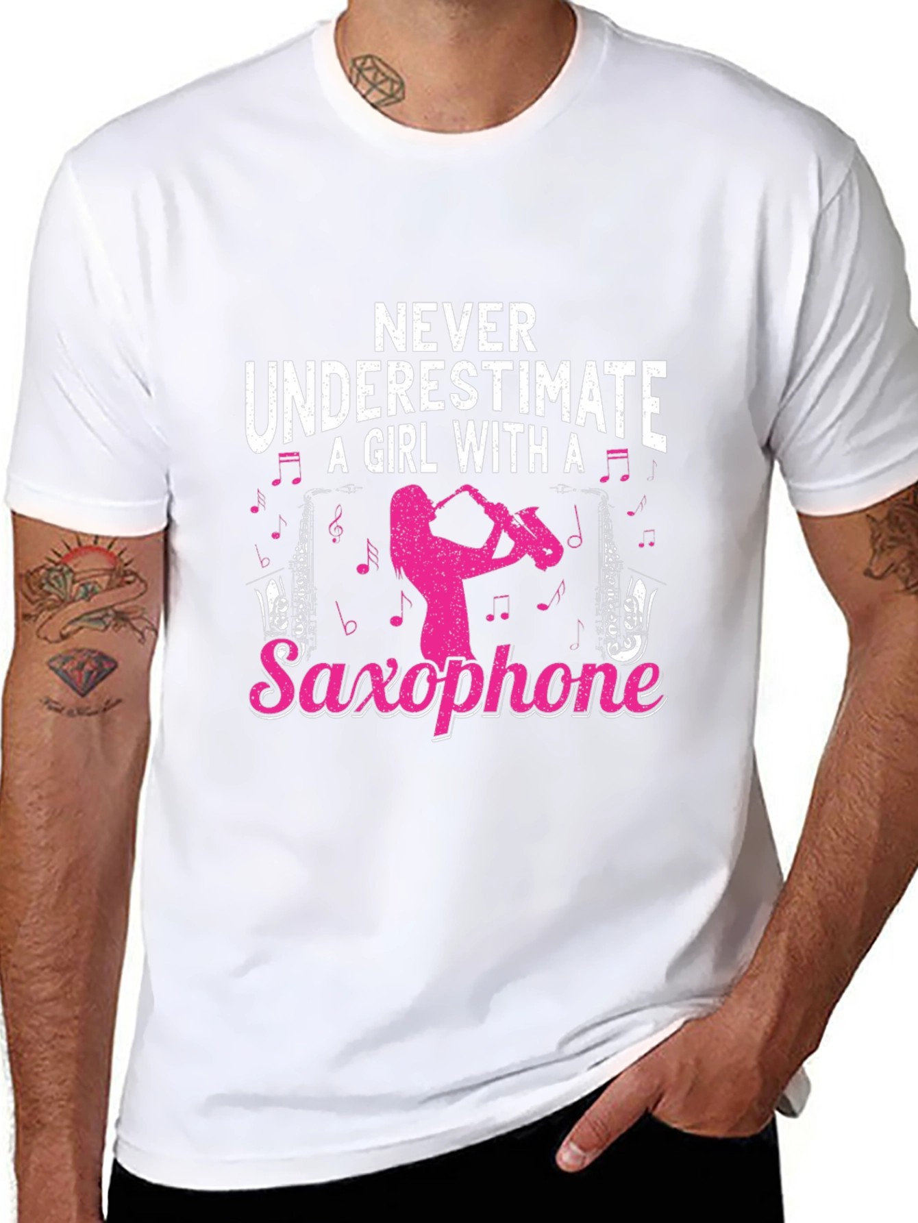 Saxophone Girl T-Shirt - Never Underestimate!