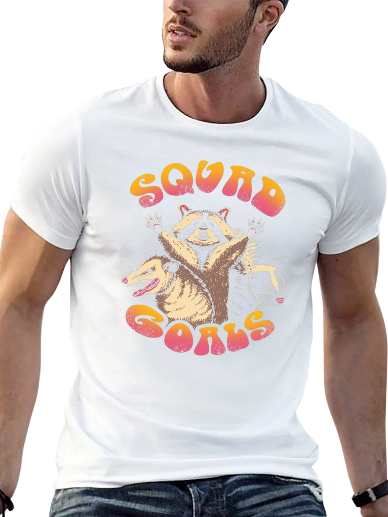 Squad Goals Graphic Tee - Raccoon Opossum Skunk