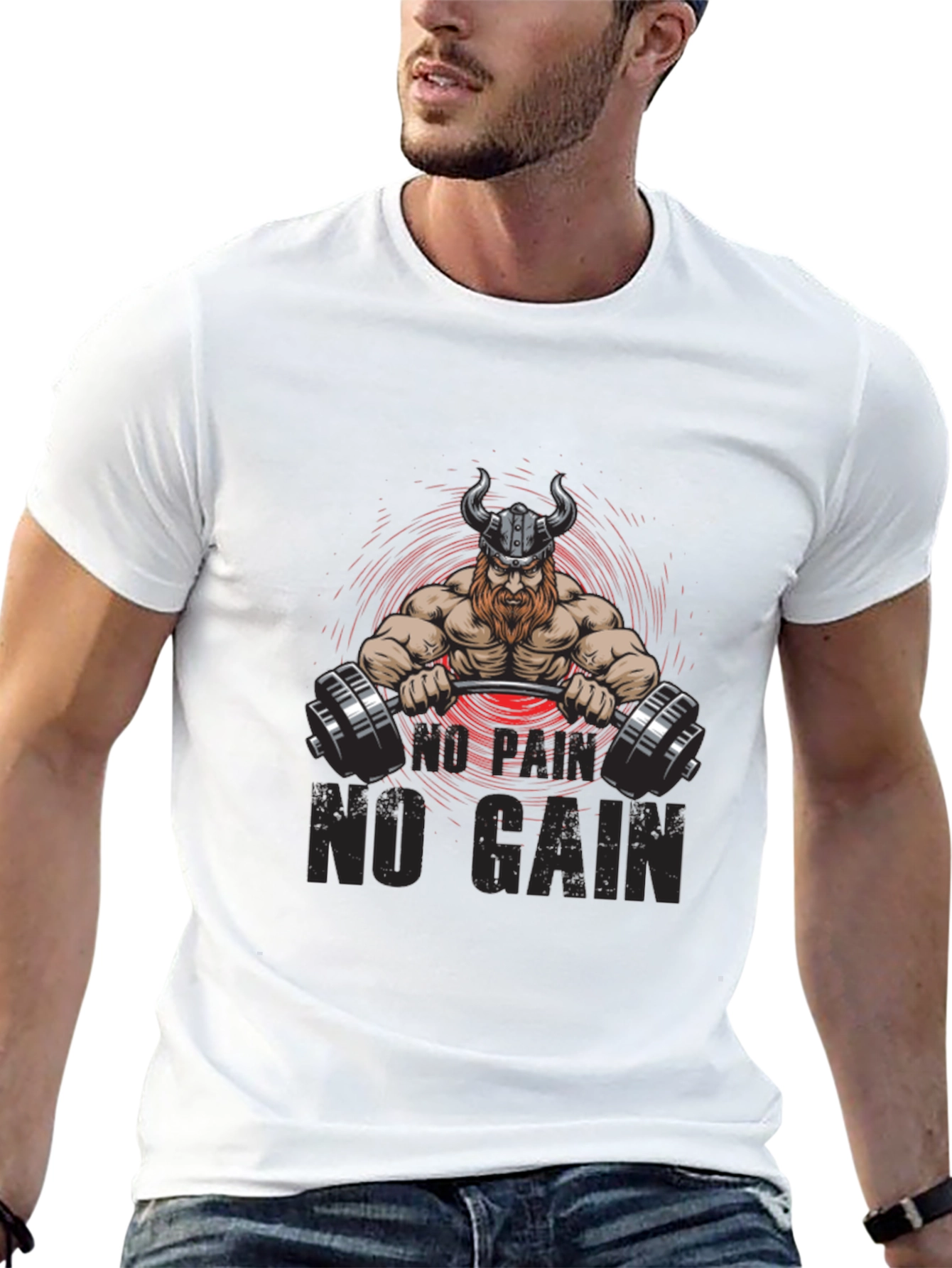 Viking Gym T-Shirt - No Pain No Gain Design