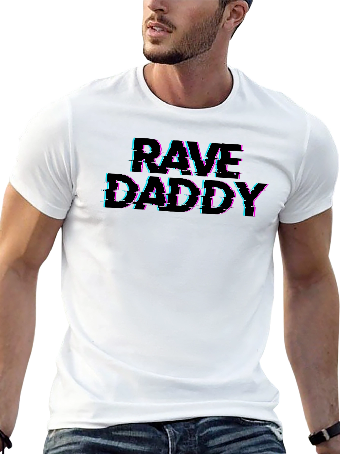Rave Daddy T-Shirt Glitch Aesthetic