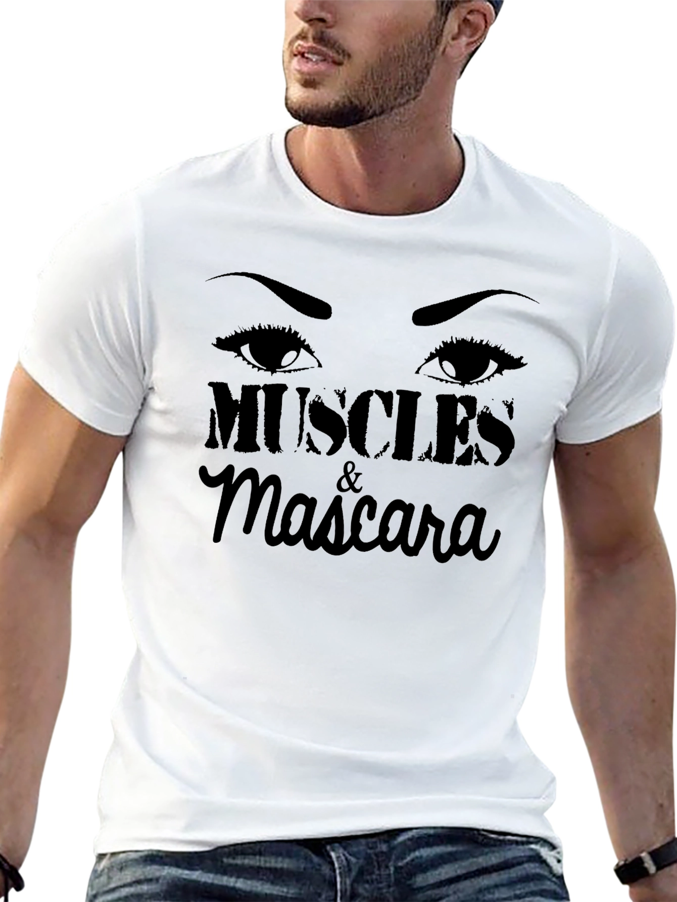 Muscles & Mascara Graphic Tee - Black