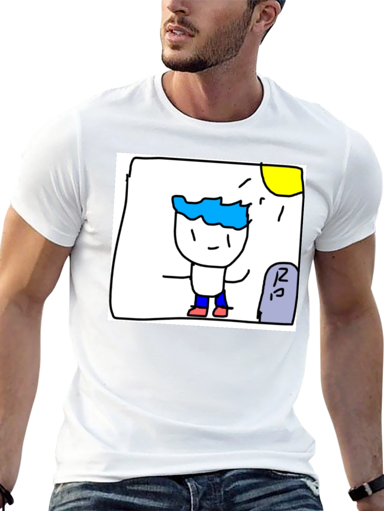 Cartoon Character Black T-Shirt