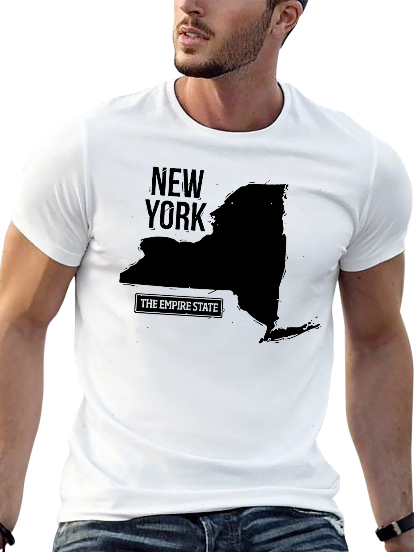 New York State Silhouette Graphic Tee - Black