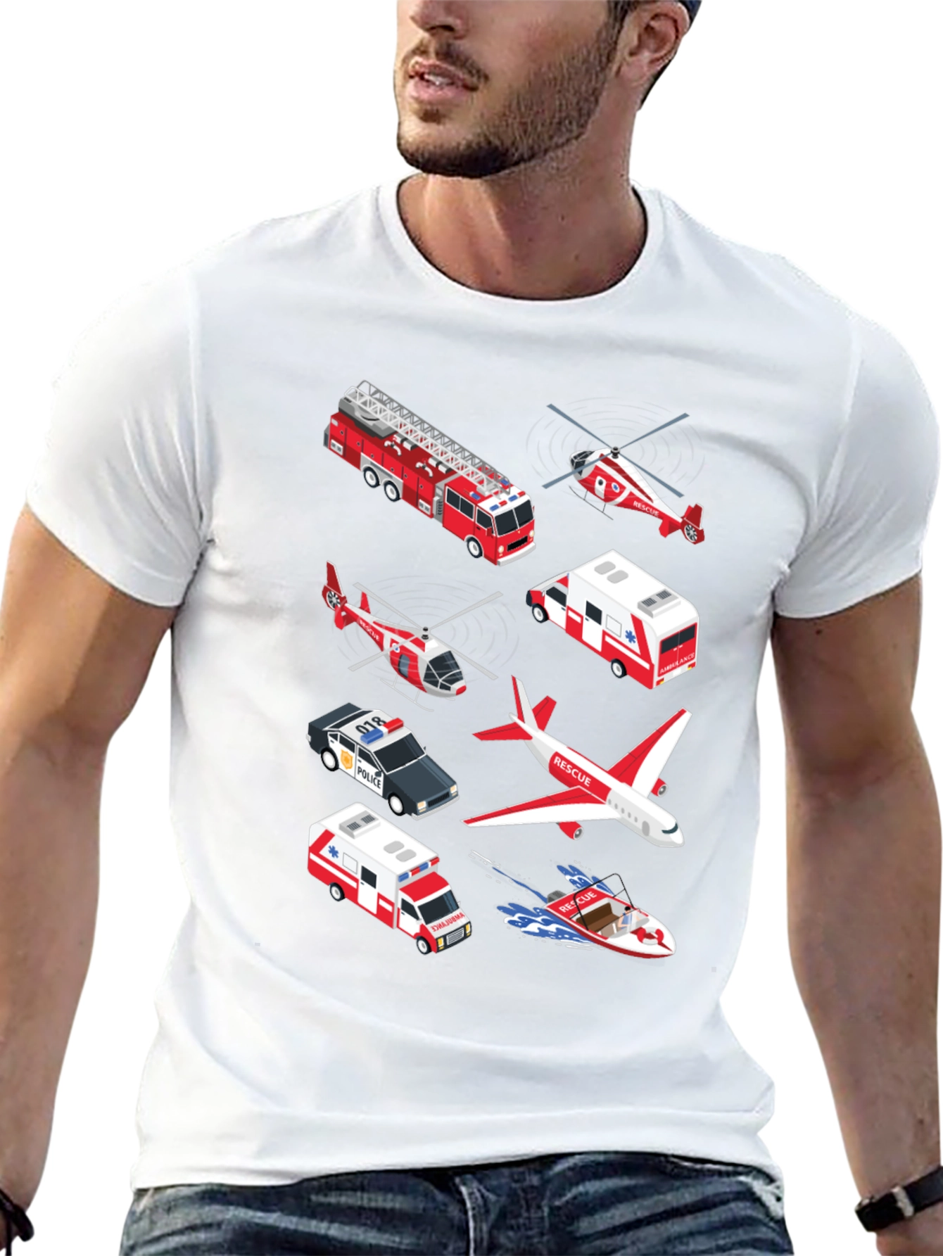 Rescue Vehicle Graphic T-Shirt