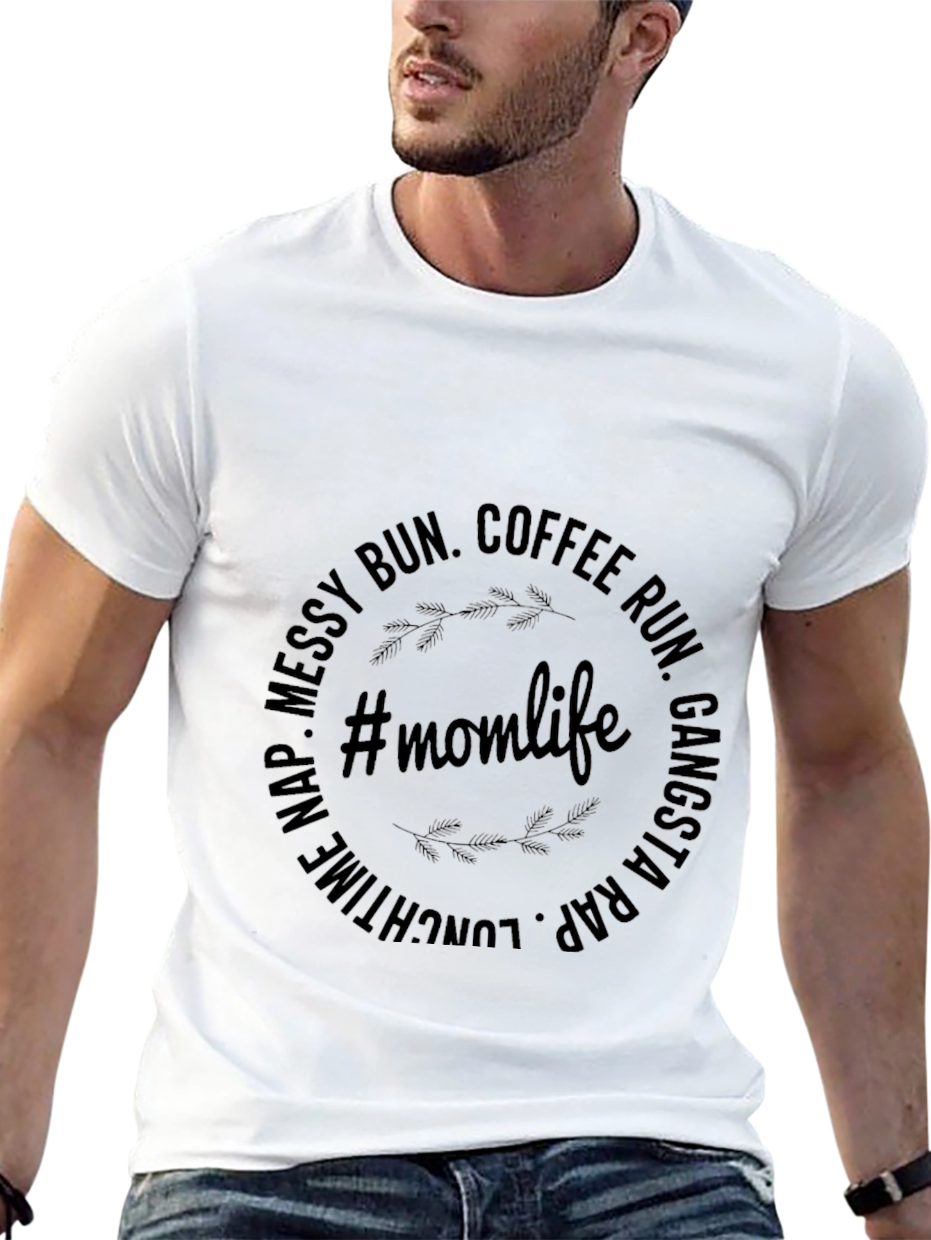 Momlife Graphic Tee - Coffee Run Messy Bun