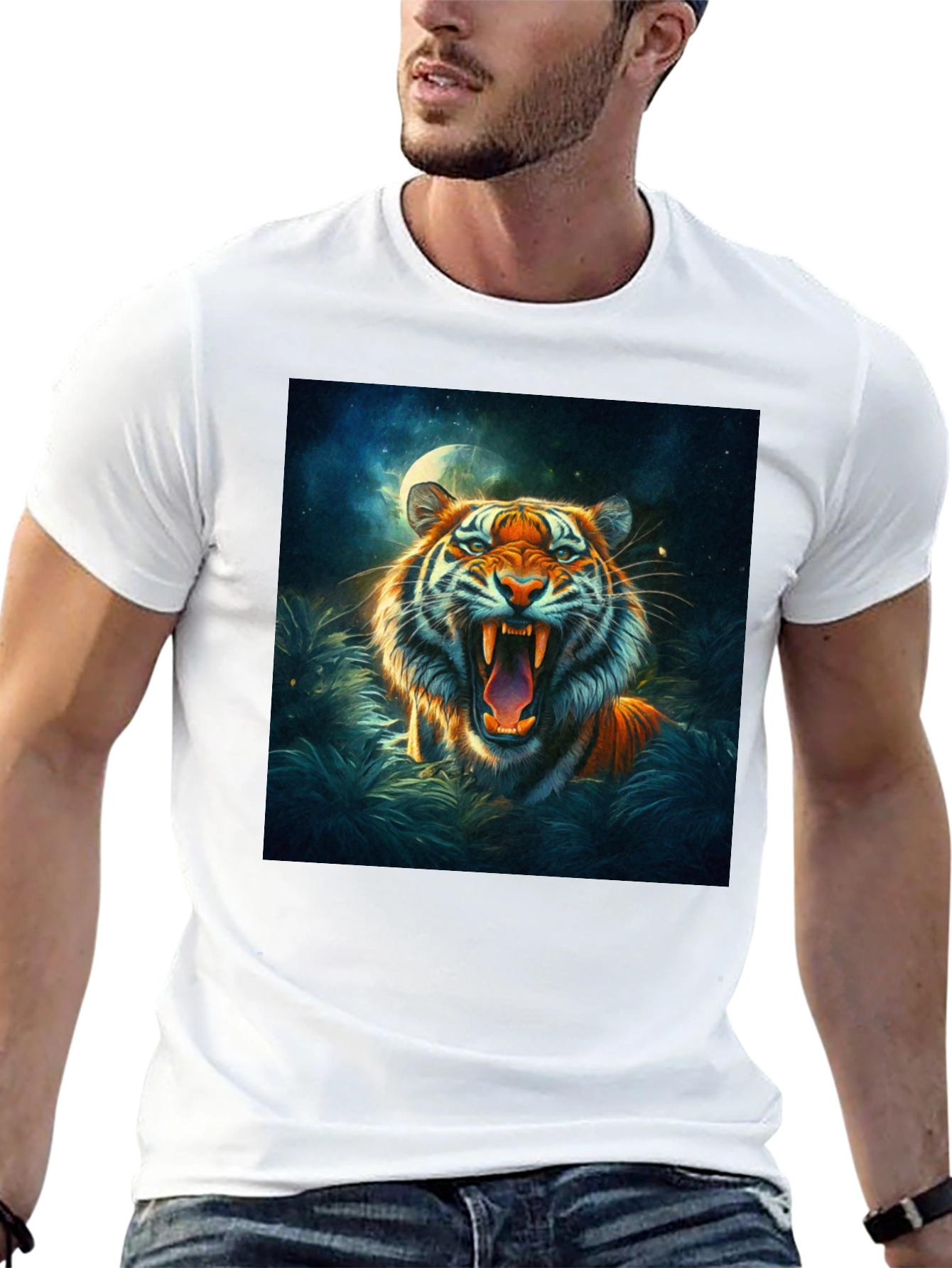Tiger Graphic Tee - Bold Animal Print Shirt