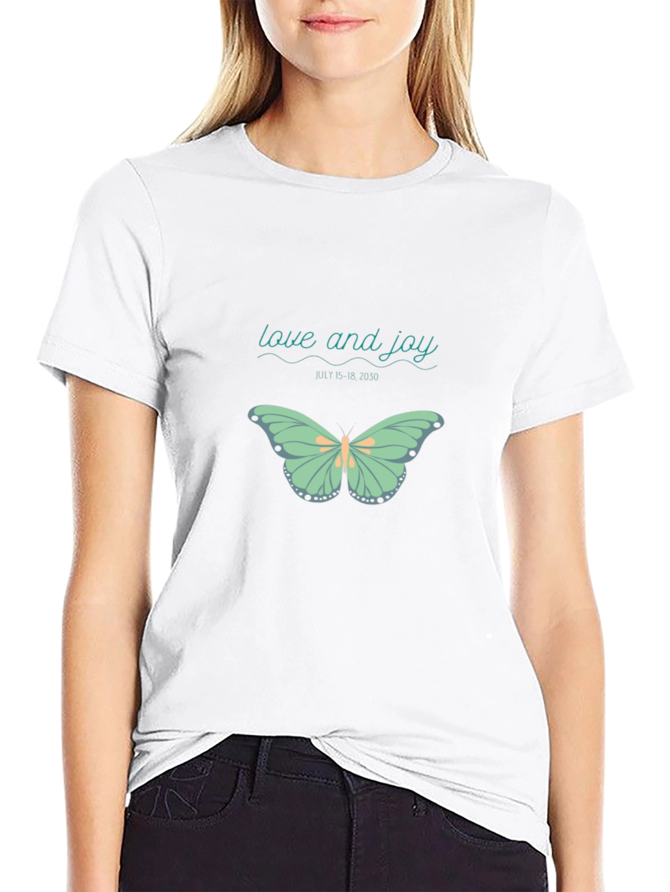 Love and Joy Butterfly Graphic Tee