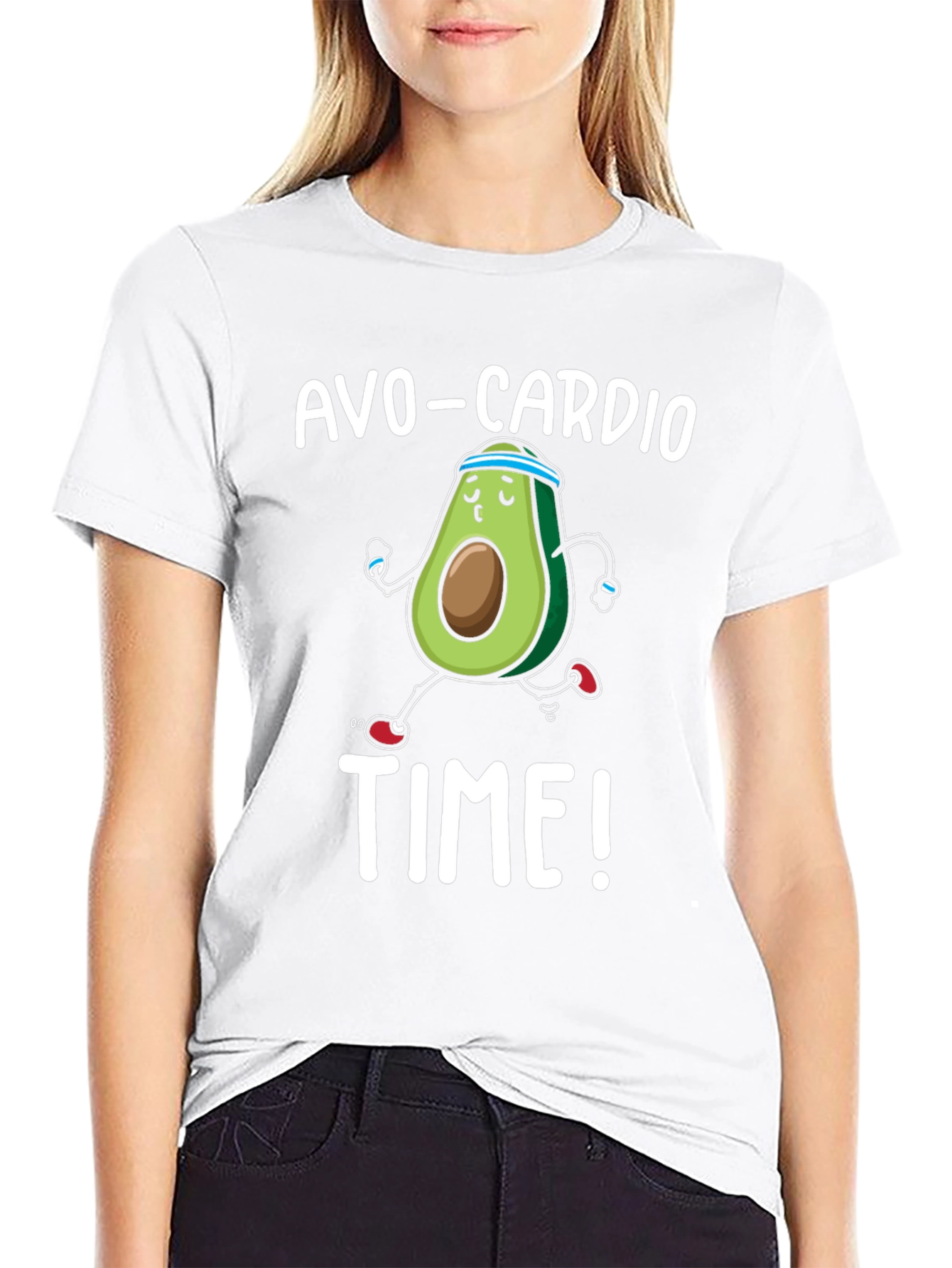 Avo-Cardio Time! Running Avocado Graphic T-Shirt